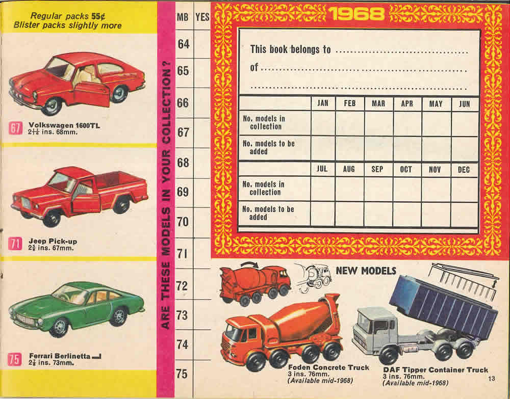 Page 13, Regular Wheels 67, 71, 75 and new models